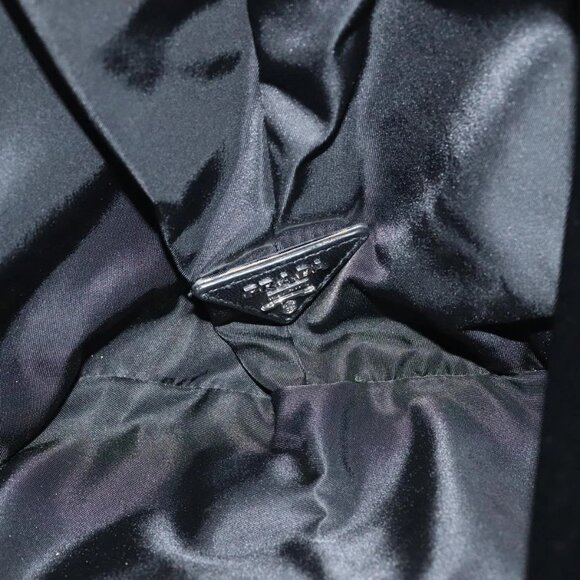 PRADA Hand Bag Nylon Black Silver Auth - Picture 13 of 16